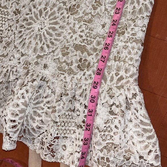 Alexis Lace Cocktail  Ivory Mini Dress Size. Medium M - Picture 10 of 12